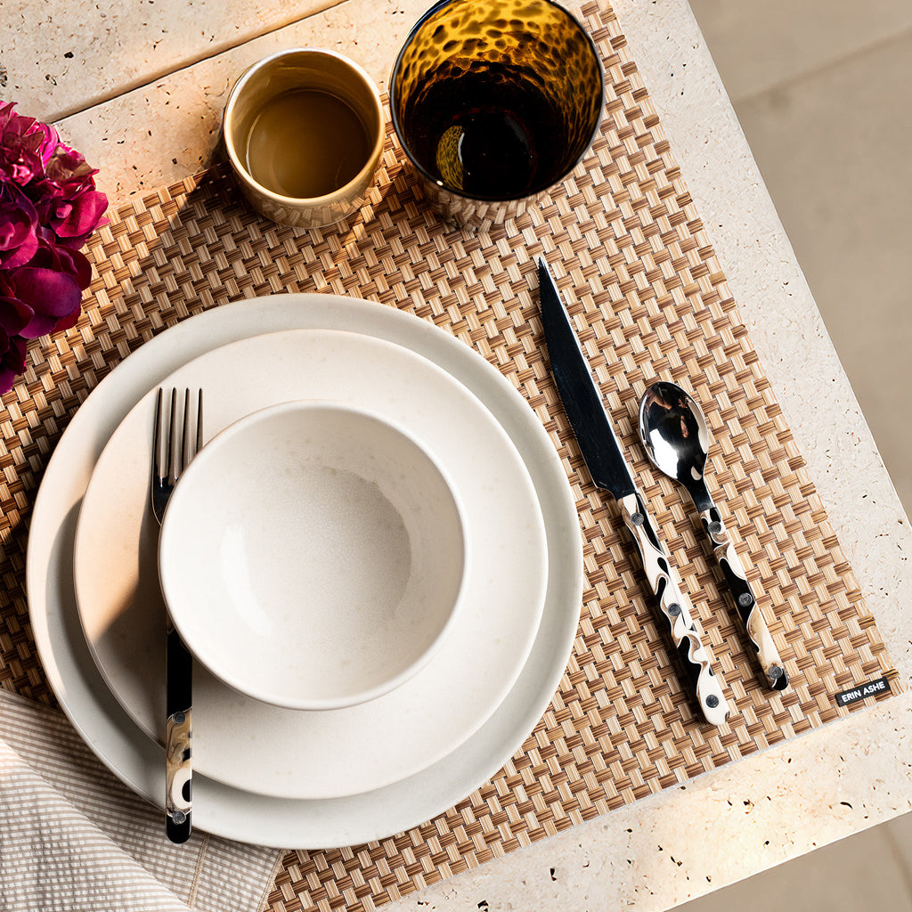 Large Weave Vinyl Placemats - Rectangular (Qty 10)